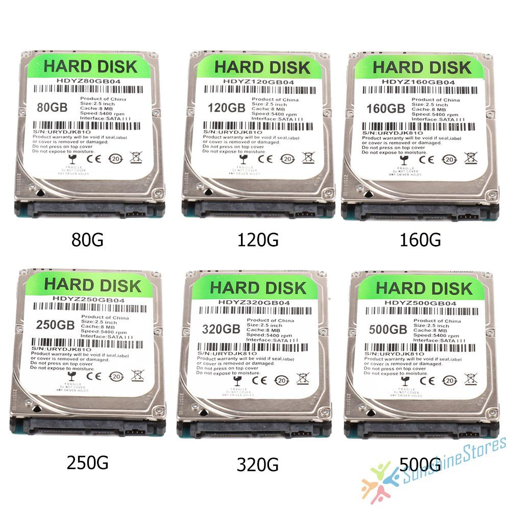 Ổ Cứng 80gb 120gb 160gb 250gb 320gb 500gb 750gb Hdd 2.5 Inch Sata Iii Sata3 Cho Máy Tính Để Bàn