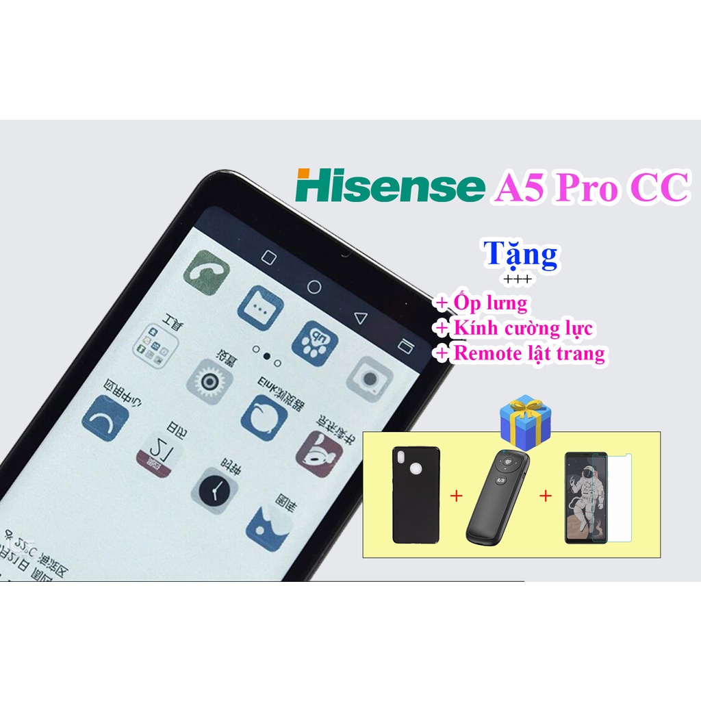 Máy đọc sách Hisense A5 Pro CC E-Ink 4096 màu (Color - 2 Sim)