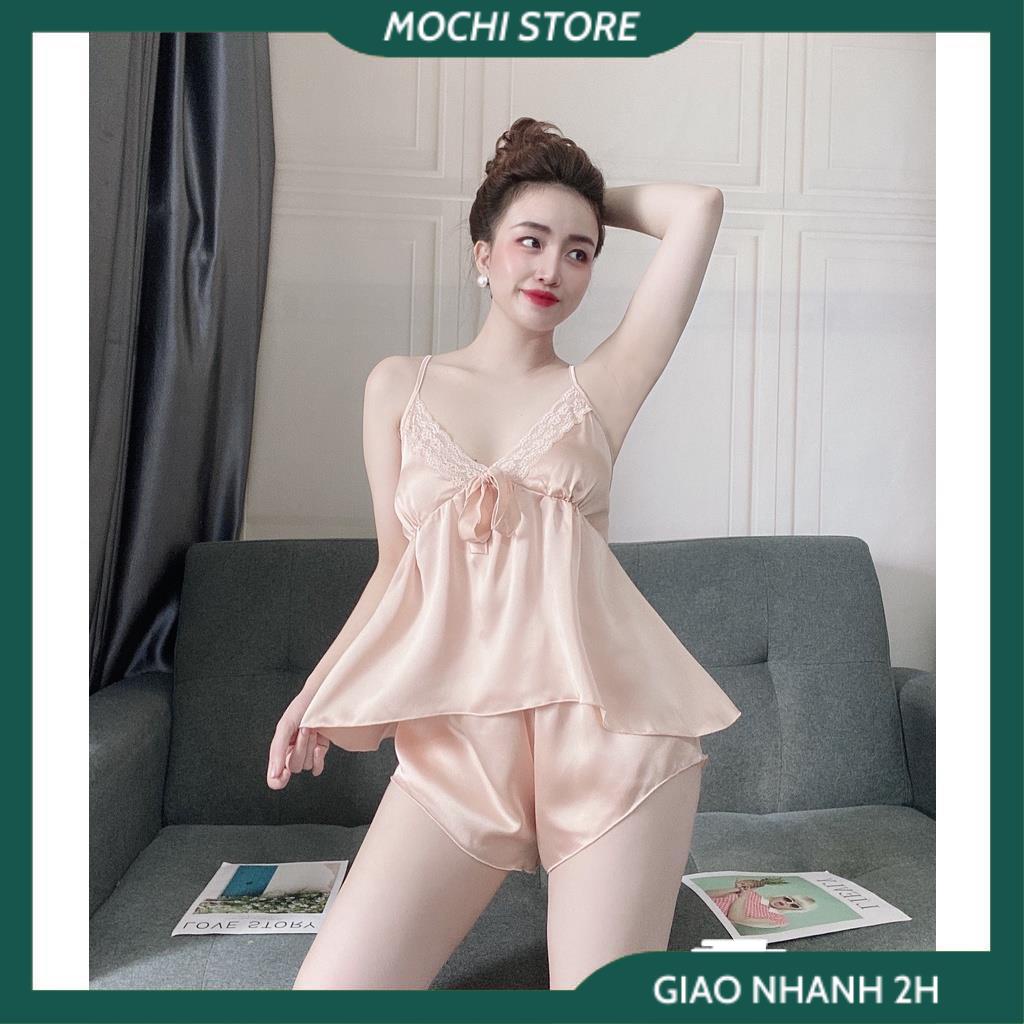 Đồ Ngủ Lụa Satin,Đồ Bộ Nữ, Bộ Áo 2 Dây Cúp Ngực Phối Ren Quần Cọc Chất Lụa Màu Trơn Mềm Mịn Thời Trang Mặc Nhà Sexy, Gợi | BigBuy360 - bigbuy360.vn