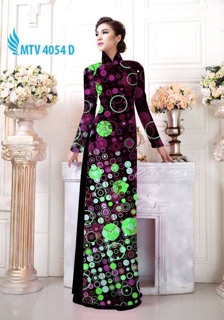 Vải áo dài in 3D nền đen