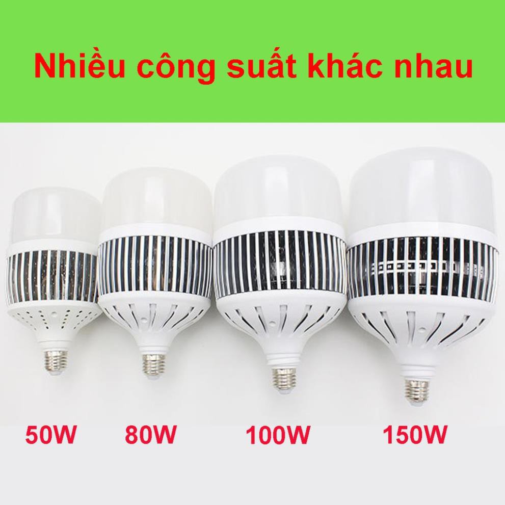 Bóng đèn Led Bulb 50w , 80w , 100w đủ công suất, đui E27, tản nhiệt NHÔM, ánh sáng trắng, dùng cho chụp ảnh, live stream