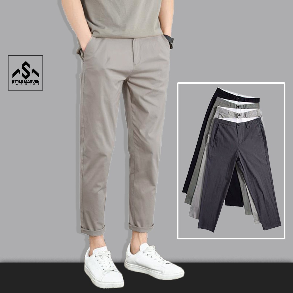 Quần tây âu Chinos nam STYLE MARVEN kiểu dáng Hàn Quốc thanh lịch dễ phối đồ - QUAN SM066C3