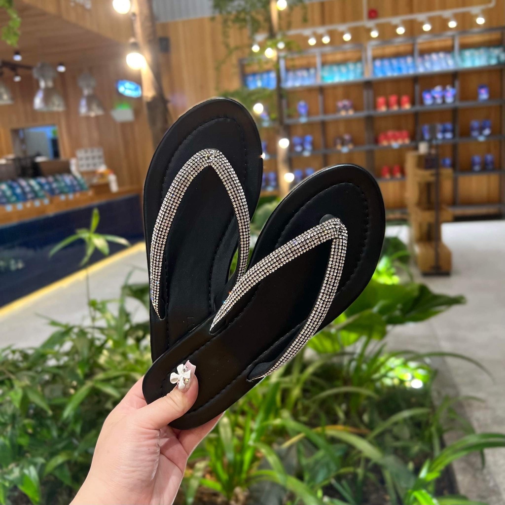 Dép Xỏ Ngón Nữ Đính Đá Xoàn Cao Cấp Thời Trang Hot Trend TRINH LÊ SHOP GIÀY DÉP TB169