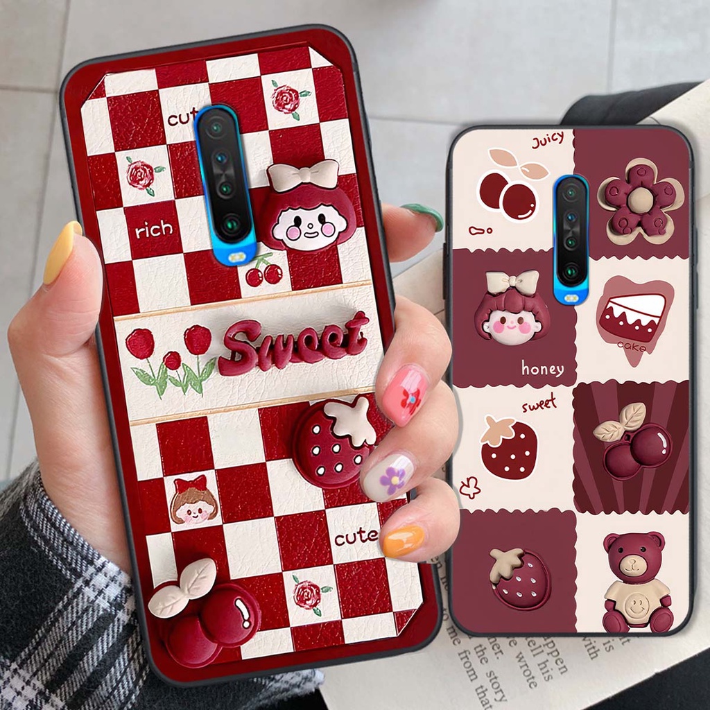 Ốp Xiaomi Redmi K30 / Redmi K30 5G in hình trái tim, caro kẹo ngọt đầy cá tính siêu đẹp siêu chất