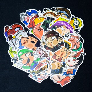 Bộ miếng dán sticker, stickers cao cấp nhiều chủ đề One Piece, WE ARE BEAR, POKEMON, MÈO, CORGI, PONY, PINK, ....