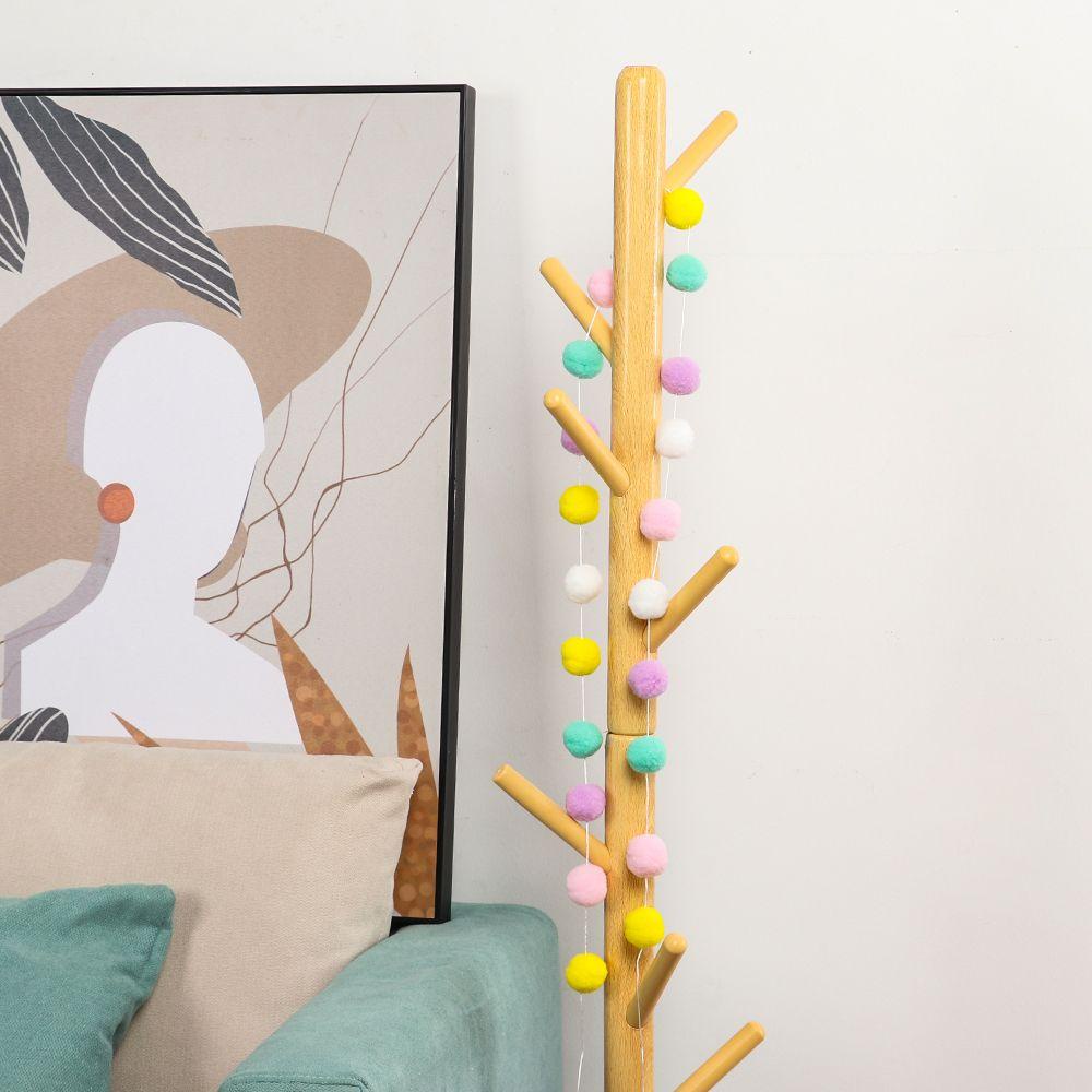 Dây Chuyền Dài 2.5M Mặt Bóng Lông Nhiều Màu Sắc|Dây Bóng Lông Xù Treo Trang Trí Phòng Cho Bé DIY