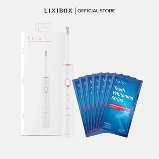 Combo Bàn chải điện Halio Sonic SmartClean Toothbrush và set 7 Miếng Dán Trắng Răng