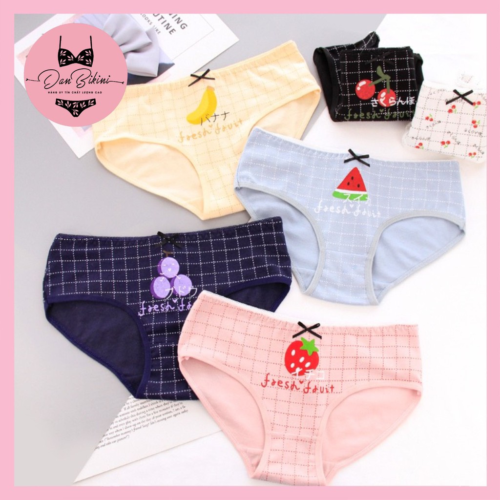 Quần Lót Nữ Cotton 100% kháng khuẩn thiết kế hoa quả tôn dáng sexy mã 030