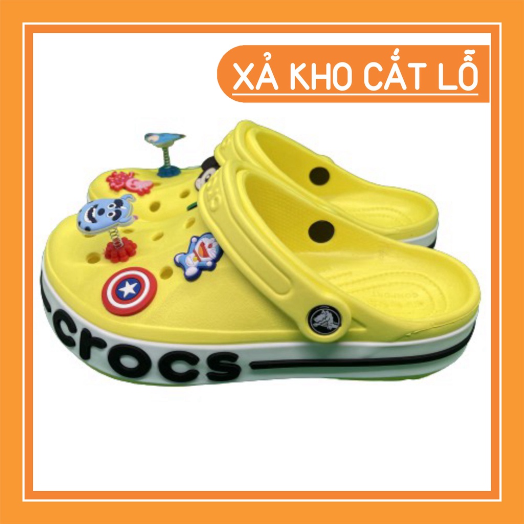 Freeship & Hoàn xu Dép cross đế bánh mỳ sục bít đầu cho nữ và nam đủ size 36, 37, 38, 39, 40, 41, 42, 43, 44, full white