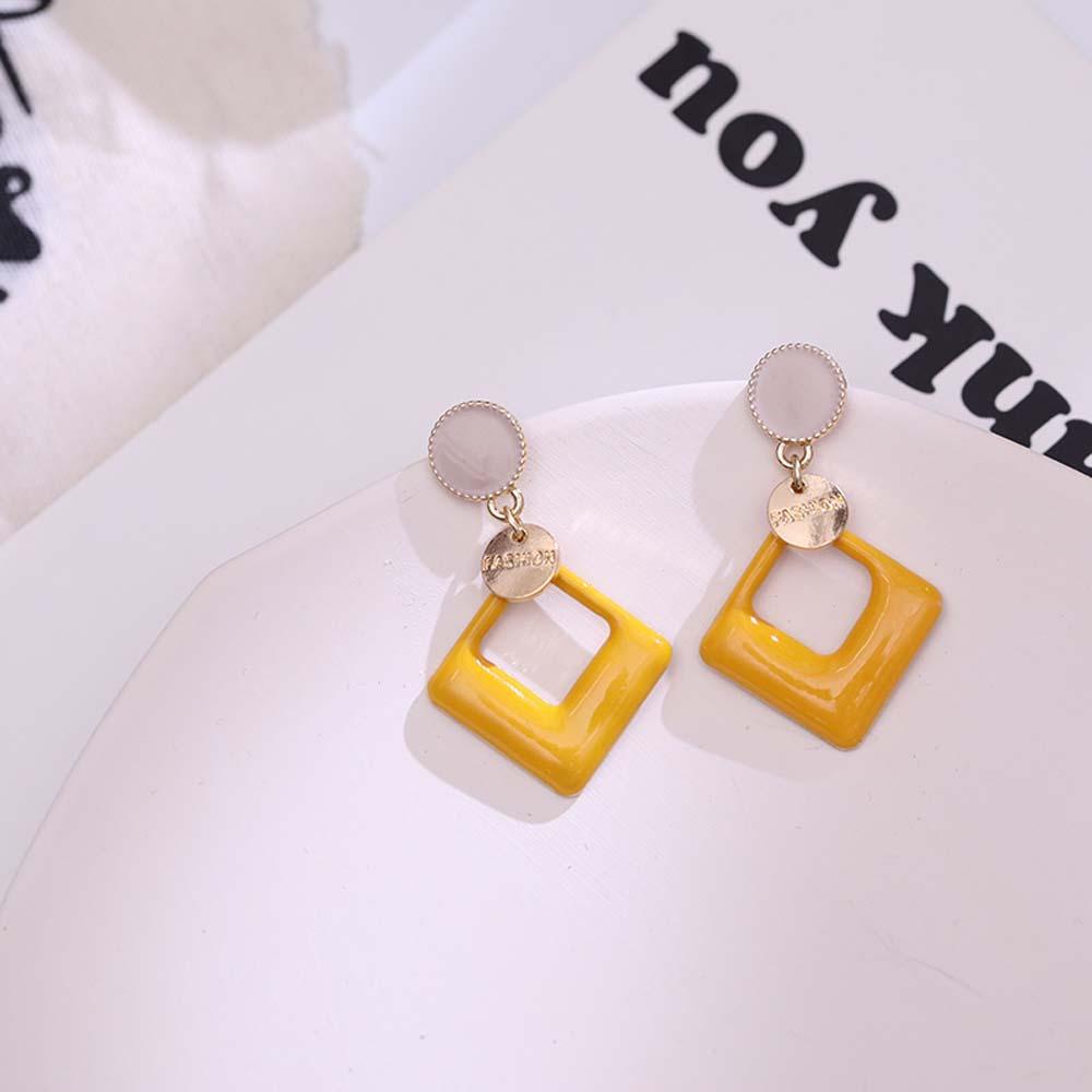 Bông Tai S925 Hình Vuông Phong Cách Hàn Quốc Tối Giản Thời Trang