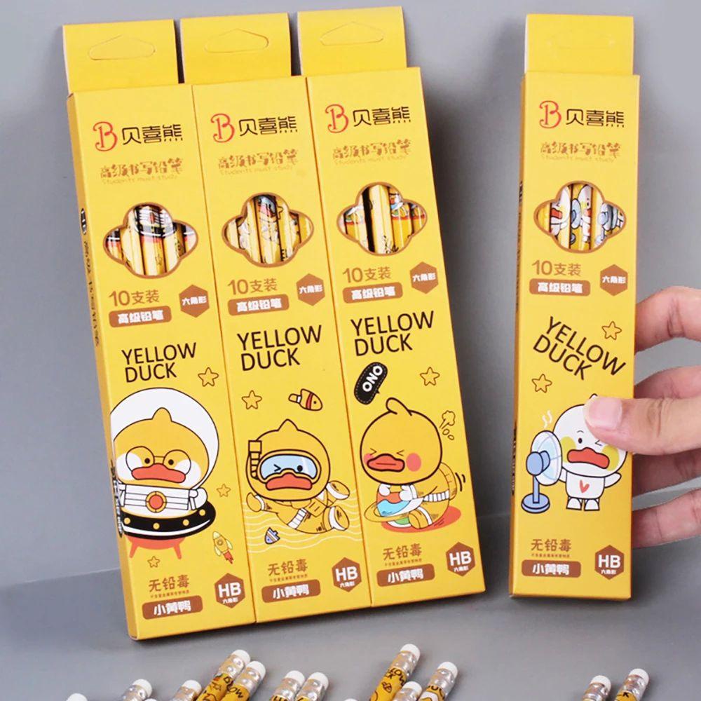 Set 10 Bút Chì Gỗ Kèm Gôm Tẩy Dễ Thương