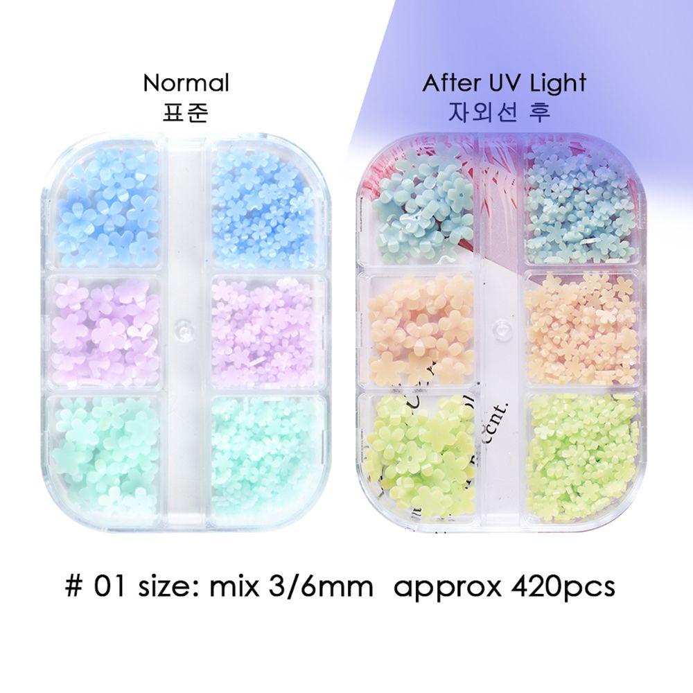 AROMA Phụ Kiện Trang Trí Móng Nghệ Thuật DIY Hình Hoa Màu Sắc Gradient Phong Cách Hàn Quốc