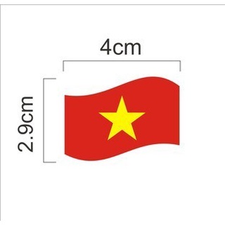 80 Sticker dán mặt sticker cờ đỏ sao vàng- COMBO 1 tờ 80 hình dán- SỈ/ BUÔN GIÁ RẺ HBB