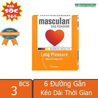 BAO CAO SU MASCULAN LONG PLEASURE 5 TRONG 1 CHỐNG XUẤT TINH SỚM - HỘP 3 CHIẾC