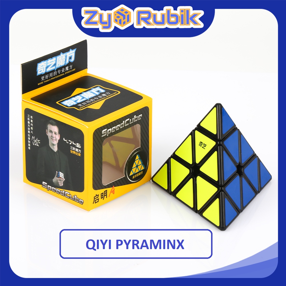 Rubik Biến Thể Pyraminx QiYi A Qiming Black (Màu Đen) - Đồ Chơi Rubik Biến Thể Tam Giác - Zyo Rubik