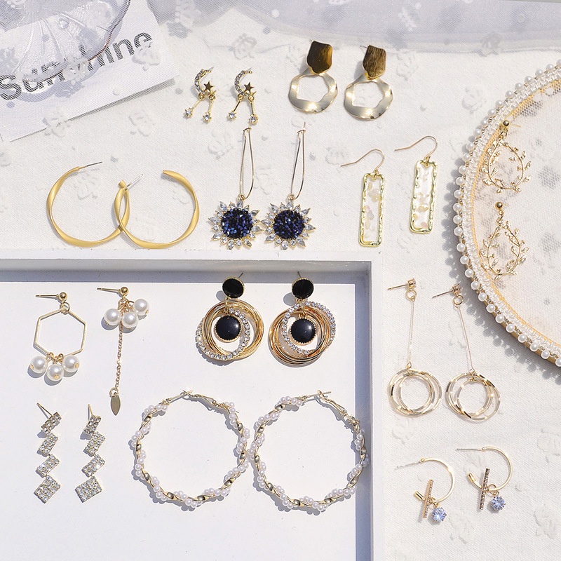 Hàn quốc khí chất bông tai của phụ nữ hợp thời trang bông tai hình học bông tai dài cá tính thời trang bông tai của phụ nữ
