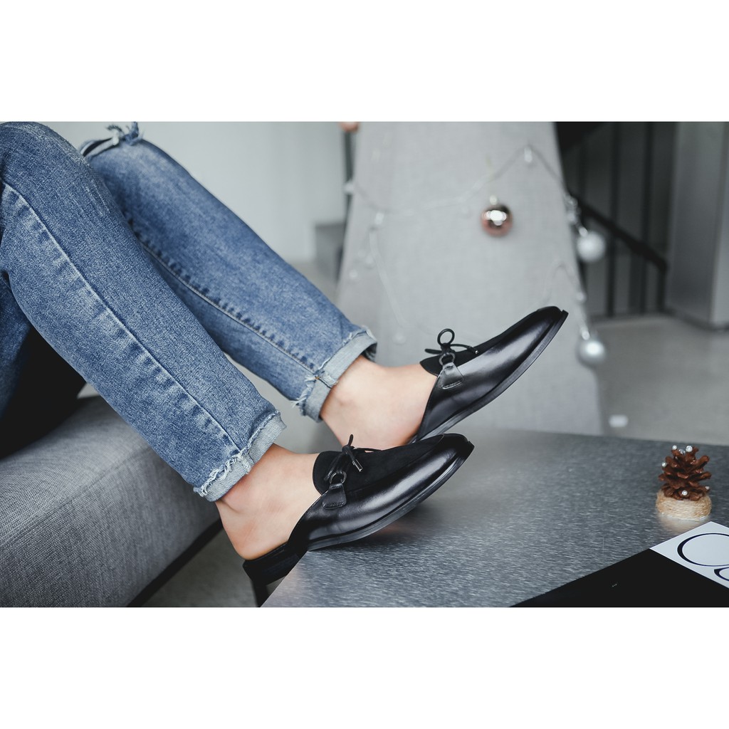 Giày sục nam hở gót da bò nguyên tấm cao cấp Toroshoes Series M649 ( nhiều màu, nhiều lựa chọn, siêu đẹp)