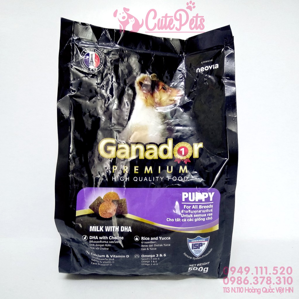 Thức ăn cho chó nhỏ Ganador Puppy 400g Hạt cho chó giá rẻ - CutePets