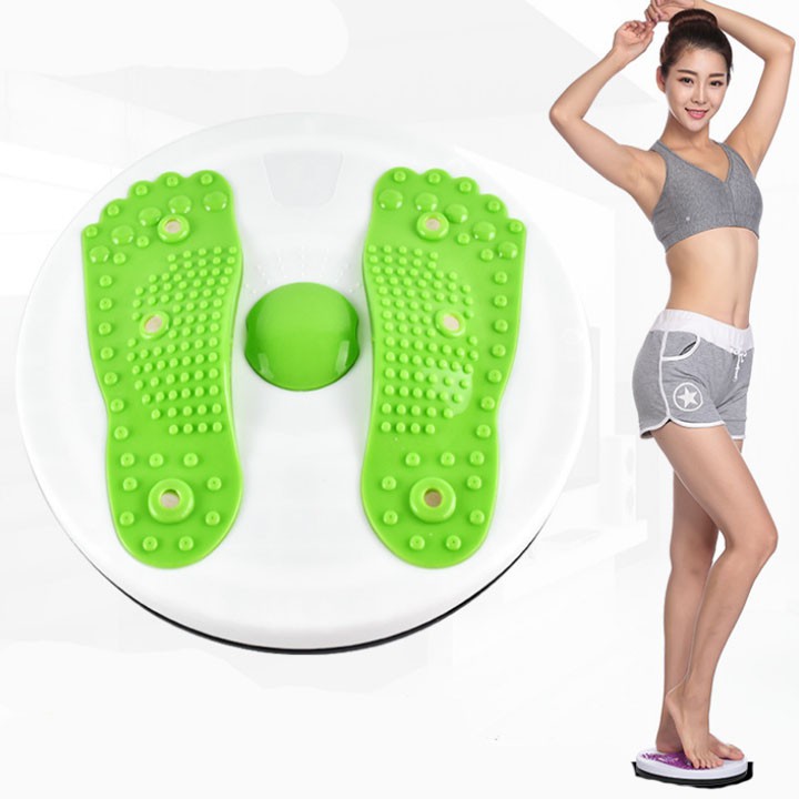 Đĩa xoay eo tập thể dục 360 độ bàn xoay tập cơ bụng cho eo thon tại nhà và phòng gym có hạt massage bàn chân cực tốt