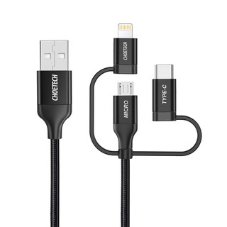 CHOETECH 3 in1 Cáp sạc Lightning / Type C / Micro USB Multi Cable cho Iphone