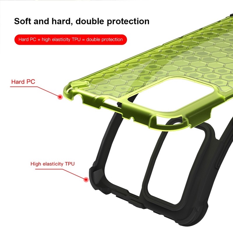 Ốp Điện Thoại Trong Suốt Chống Sốc Họa Tiết Tổ Ong Cho Xiaomi 11T Pro Redmi 10 Note 11s 10s Pro Max Poco F3 X3 GT