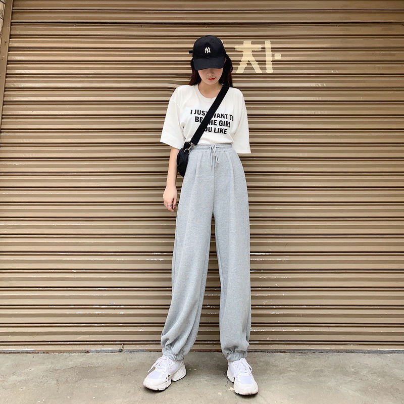 Quần nỉ jogger nữ trơn- ống bom  trơn - thêu unisex 2 màu siêu hot Zinstore94 | BigBuy360 - bigbuy360.vn