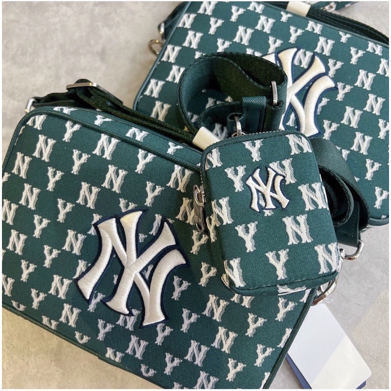 Túi MLB monogram xanh rêu CAM KẾT CHÍNH HÃNG