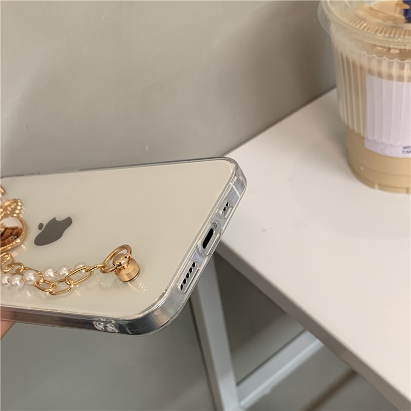 Ốp Điện Thoại Hình Gấu Vàng Kèm Dây Đeo Tay Cho Iphone 12 11 Pro Xs Max Xr 7 8 Plus Se2 | BigBuy360 - bigbuy360.vn