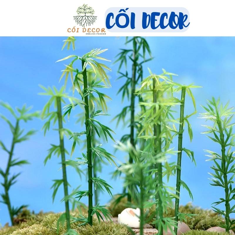 Tiểu cảnh mini giá rẻ❤️ Freeship ❤️ Mô hình cây trúc giả trang trí tiểu cảnh, sen đá, sân vườn, terrarium.