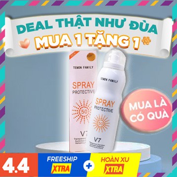 [𝐌𝐮𝐚 𝐠ì 𝐜ũ𝐧𝐠 𝐭ặ𝐧𝐠] - Xịt chống nắng V7 Hàn Quốc 3 trong 1 Bật tone trắng da - Che khuyết điểm (HÀNG CHÍNH HÃNG 100%)