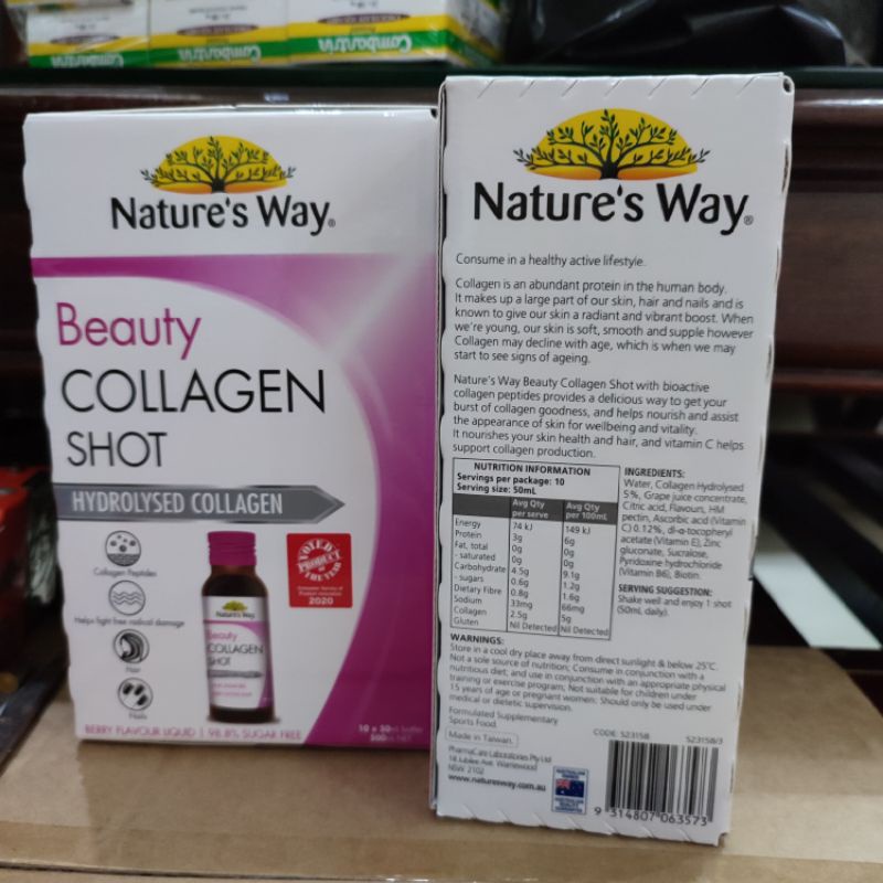 Beauty Collagen Shot Dạng Nước  Hộp 10 Chai x 50ml Úc