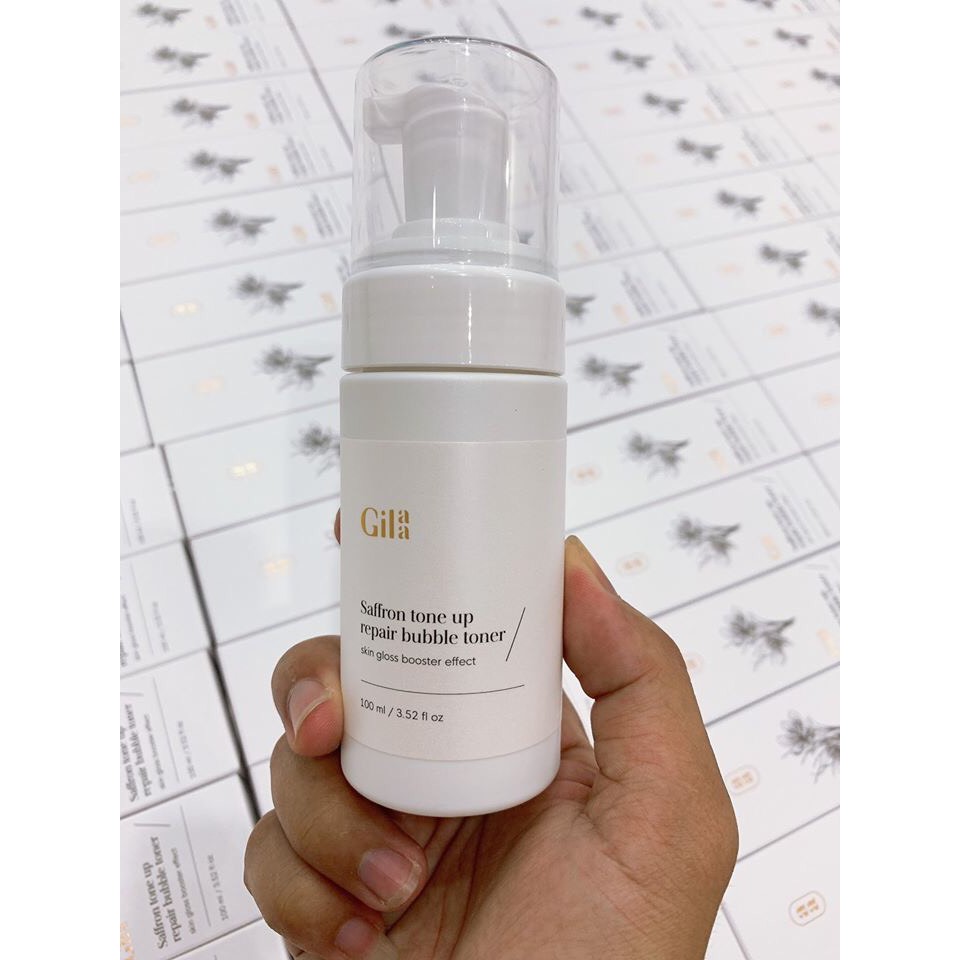 [TẶNG SON GILAA] Bộ đôi Gilaa Nước cân bằng dạng bọt bong bóng 100ml &amp; Tinh chất tươi dưỡng trắng 20ml