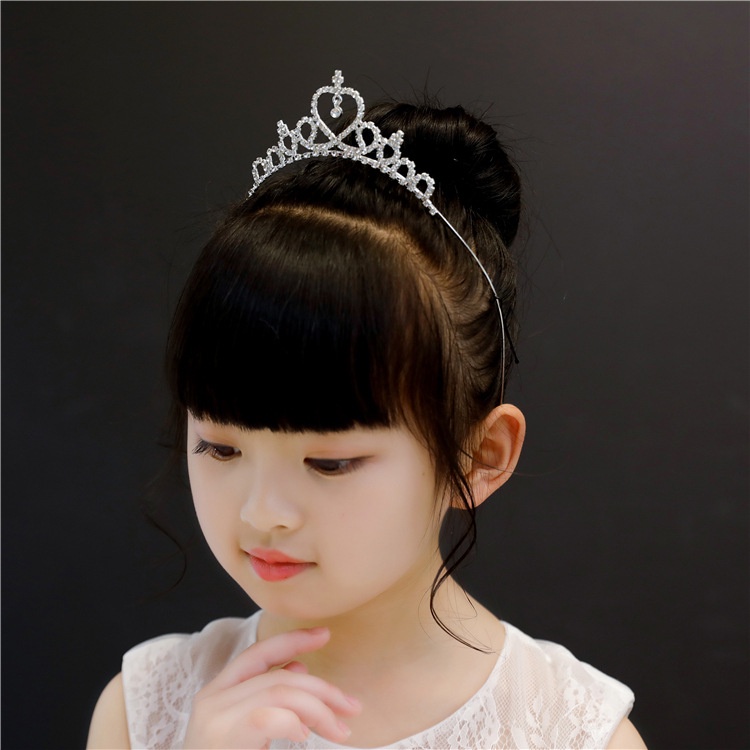 Cài tóc vương miện công chúa đính hạt lấp lánh dễ thương cho bé CA20