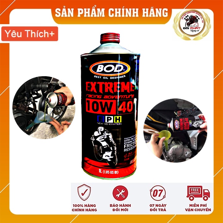Dầu nhớt nhập khẩu BOD 10w40 Extreme Racing advanture Fully Synthetic