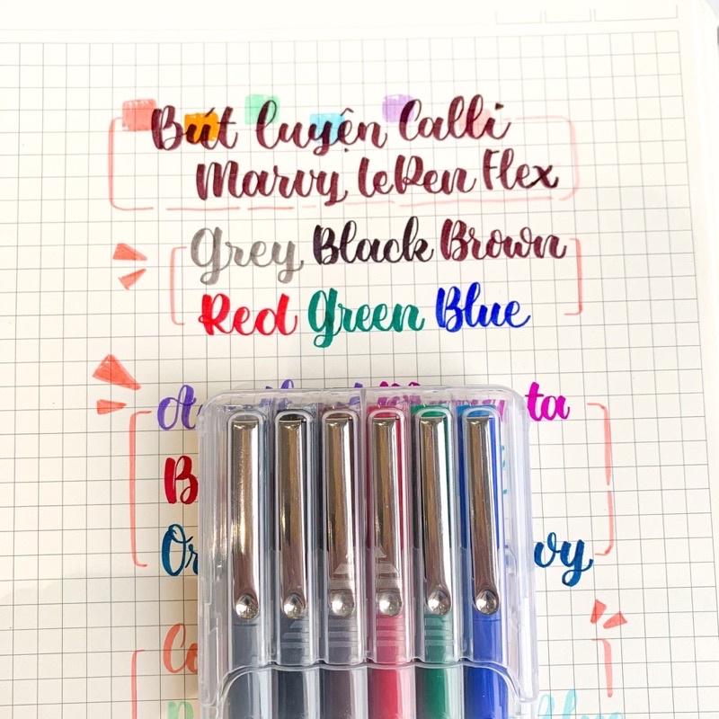 (Cây Lẻ) Bút Luyện Calligraphy Marvy LePen Flex - Hidari