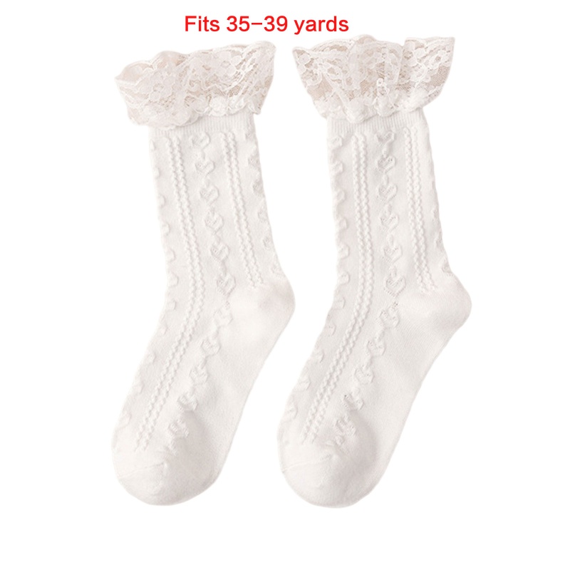 Vớ dệt kim phối bèo nhún trang trí bóng lông mềm mại phủ mắt cá nhân phong cách lolita Nhật Bản dành cho nữ