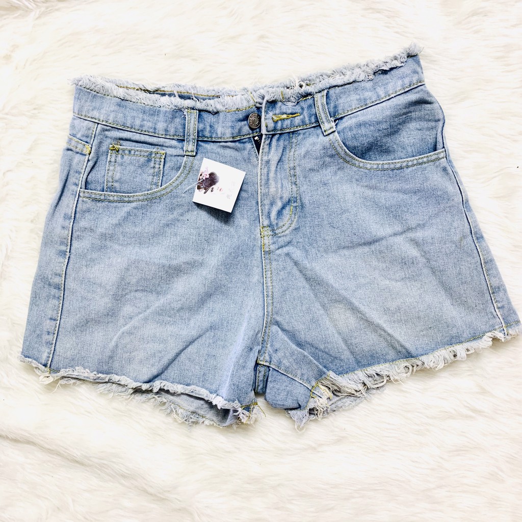 Quần Short jean nữ đẹp giá rẻ lưng cao rách tủa | BigBuy360 - bigbuy360.vn