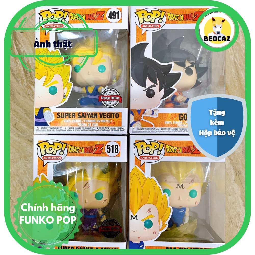 Funko Pop Dragon Ball Chính Hãng Majin Vegeta No.862 Bảy Viên Ngọc Rồng Đồ chơi Beocaz Mô hình trang trí sưu tầm