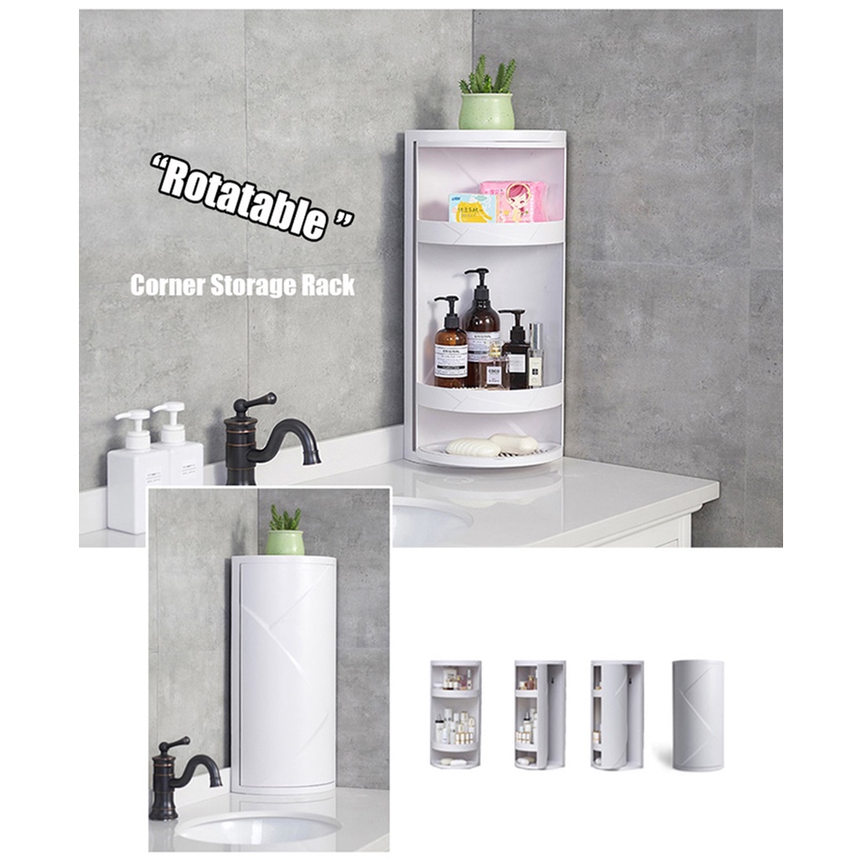 Kệ Góc Nhà Tắm Xoay 360 Độ 3 Tầng Chính Hãng, Thiết Kế Sang Trọng, Tiện Nghi