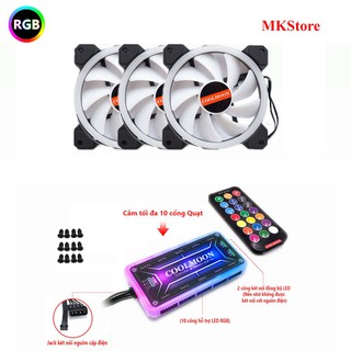 Bộ kit 3 Fan Led RGB + Hub COOLMOON