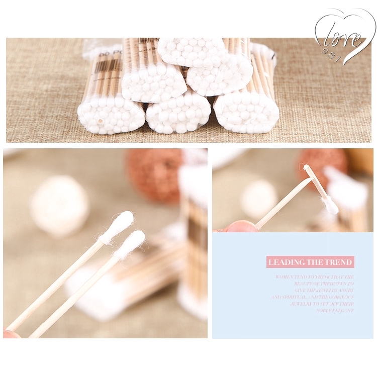 [Hàng mới về] Hộp 35 Tăm Bông Hai Đầu Kháng Khuẩn Dùng Một Lần Tiện Dụng