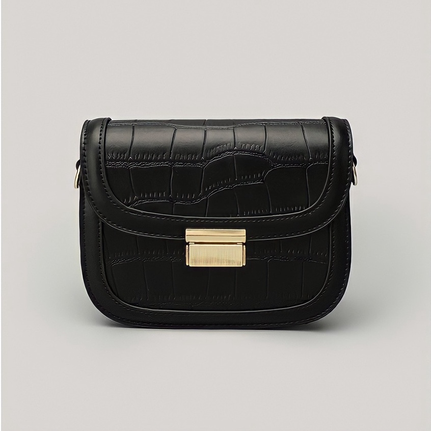 Faya -Túi xách dáng bầu da vân sang trọng T1166