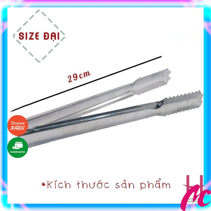 Kẹp inox 29 cm gắp thức ăn , gắp đá , gắp đồ nóng tiện dụng MC