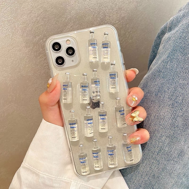 Ốp Iphone hình chai rượu vodka (phù hợp cả các dòng Iphone 13)