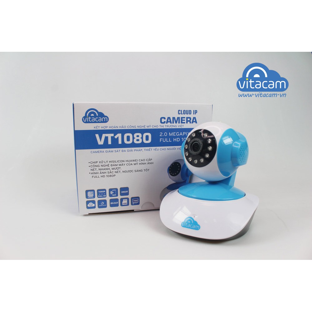 CAMERA IP WIFI VITACAM  VT1080 2.0MP Full HD 1080 | Camera trong nhà + Tặng thẻ nhớ 32GB