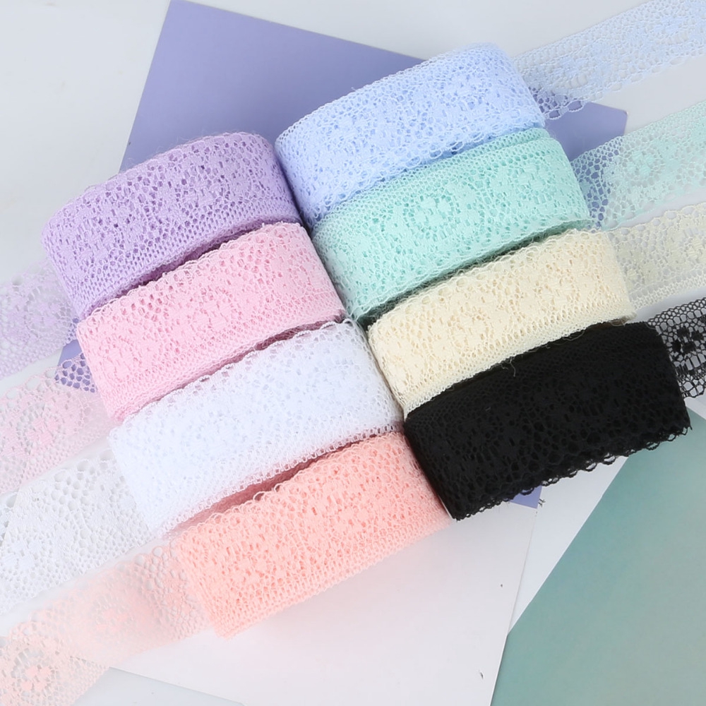 Cuộn dây ren trắng dài 10 yard 40MM dùng trang trí thủ công