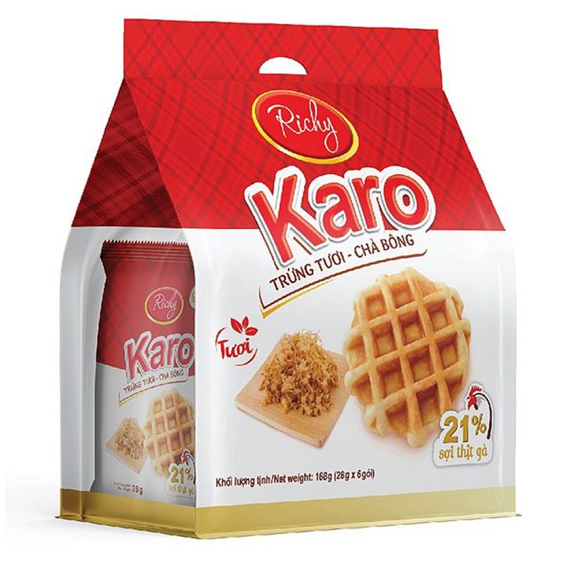 Bánh Karo chà bông Trứng/Phô mai túi 156G  - Chính Hãng