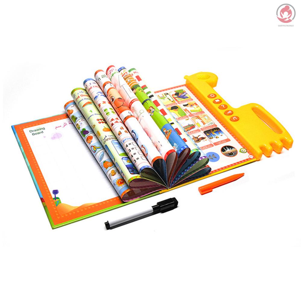 BAG 2 in 1 Sound Board Book for Kids Arabic & English Interactive Children's Sound Book Parent-child Interaction Fun Educational Toys