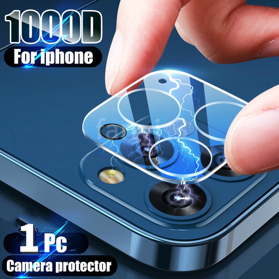 Ốp Điện Thoại Kính Cường Lực 1000d Bảo Vệ Camera Cho iPhone 14 13 12 1