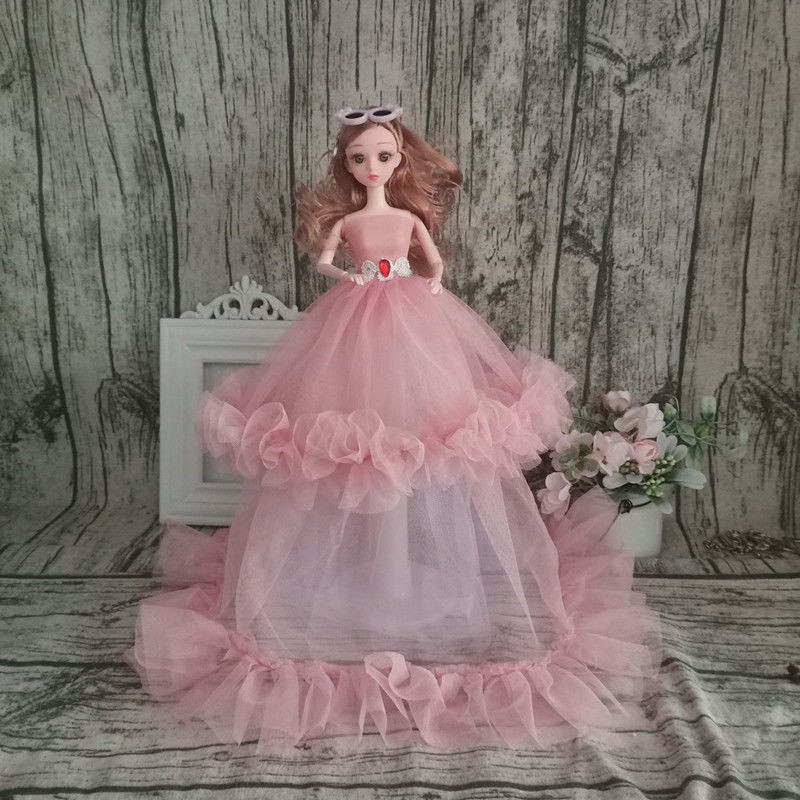 Đồ chơi trẻ em Barbie cô bé Bạch Tuyết nhà 3D mắt thật búp bê gói quà tặng phiếu giảm giá